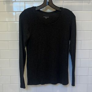 Eileen Fisher LS, Black Knit Top